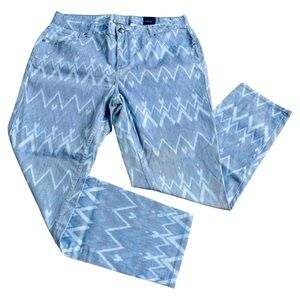 Lane Bryant Blue Zigzag Patterned Pants Size 20 NWT NEW!